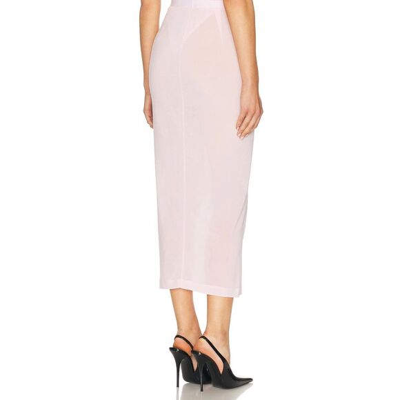 WARDROBE.NYC Sheer Tube MIDI Skirt in Blush Size Small NWT Small Discoloration - Picture 3 of 13